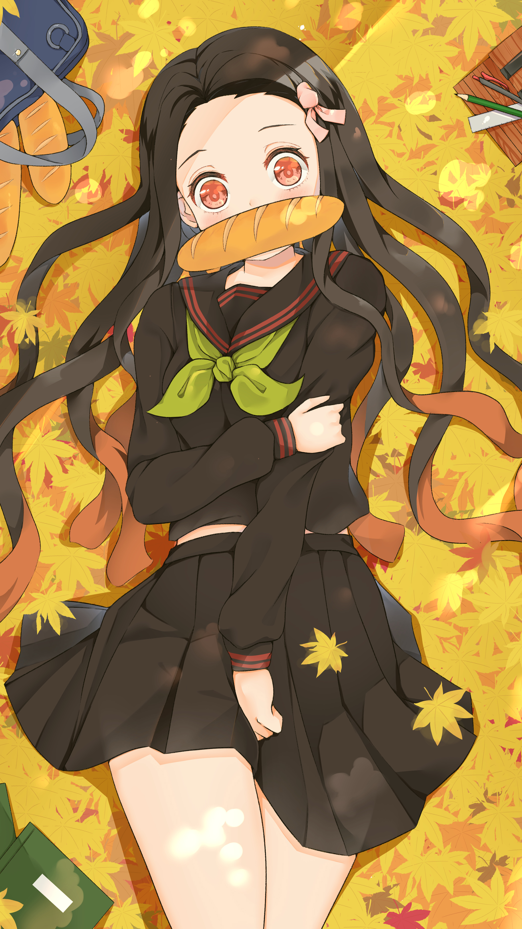 《鬼灭之刃》灶门祢豆子4k手机壁纸竖屏动漫2160×3840