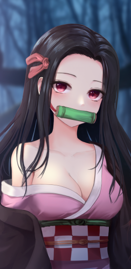 《鬼灭之刃》祢豆子4k手机壁纸