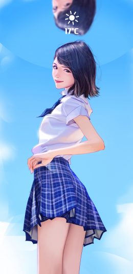 【2160x3840】天气预报 美女短裙 美腿 4k手机壁纸