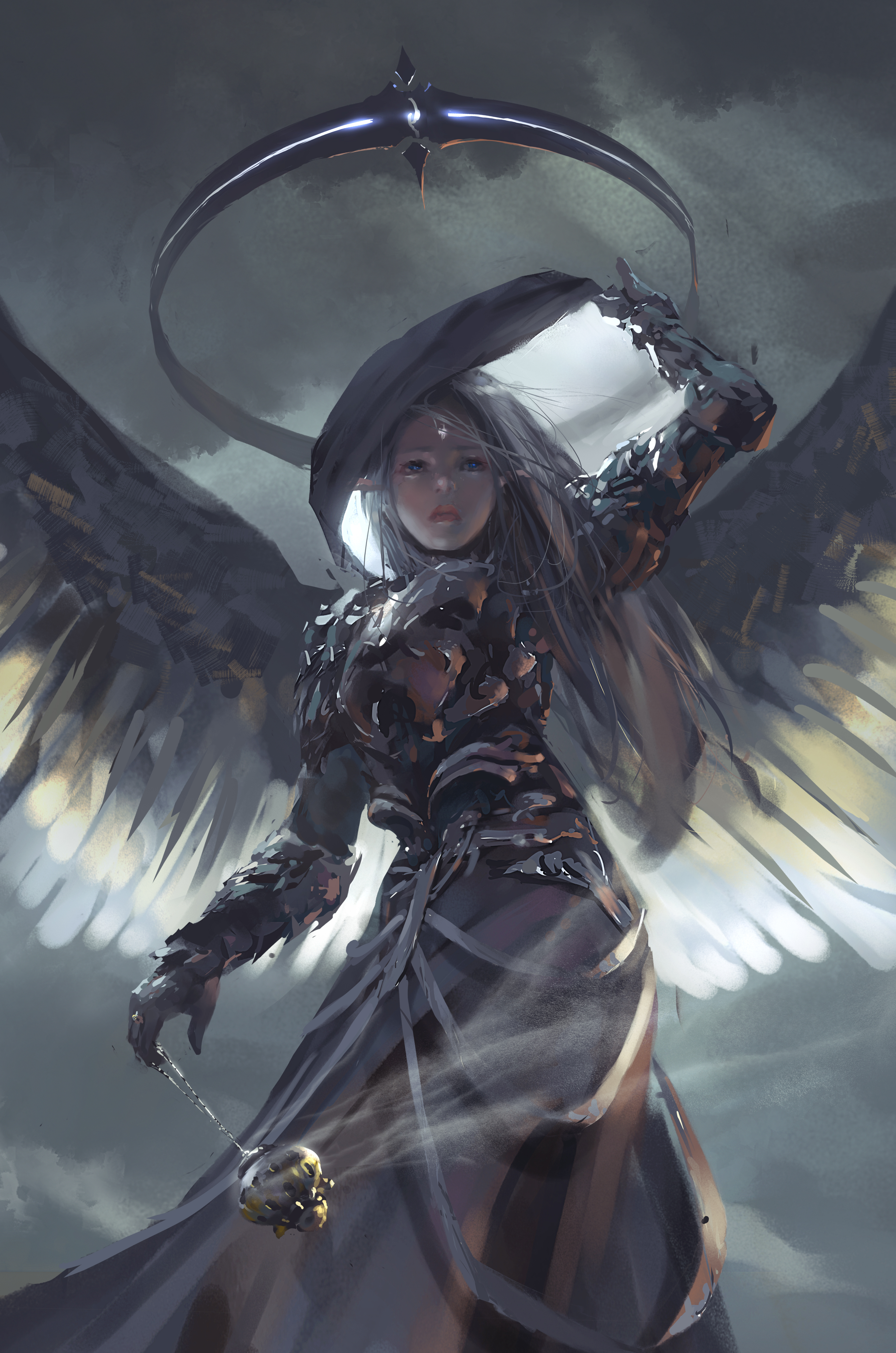 光,wlop鬼刀原画4k手机壁纸