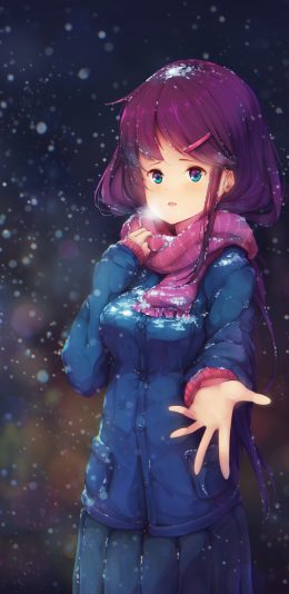 冬天小女孩4k竖屏手机超清壁纸