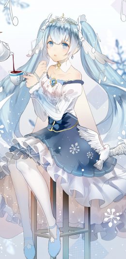 初音 高跟鞋 连裤袜 音乐 高清手机壁纸