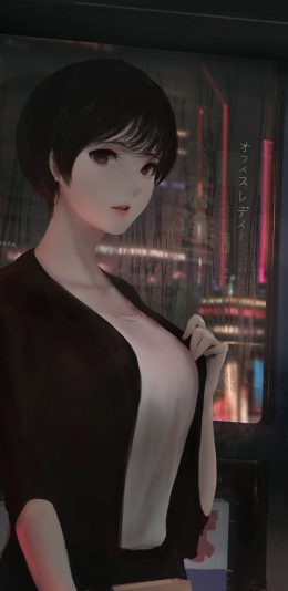 办公室的女士4k手机壁纸