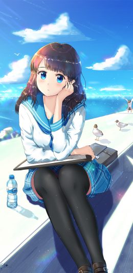 女学生制服 海波 动漫手机壁纸