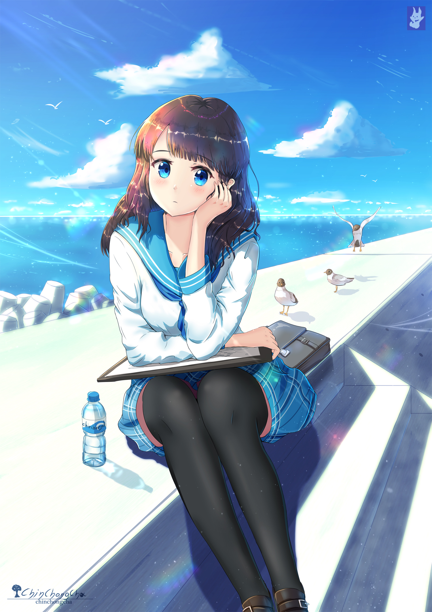 女学生制服 海波 动漫手机壁纸