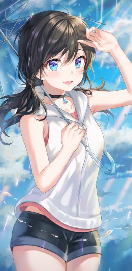 女孩子 雨 天气之子天野阳菜4k手机壁纸高清竖屏