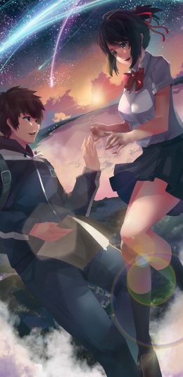 宫水三叶 立花泷 你的名字4k手机壁纸下载竖屏