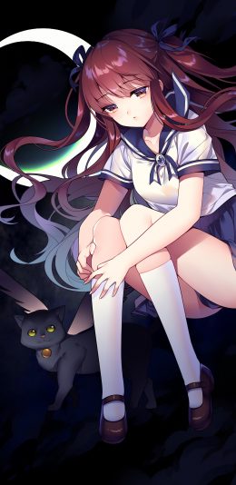 月 二次元动漫少女手机壁纸