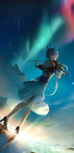 极冬协奏曲 光 小提琴 洛天依手机壁纸3K