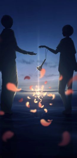 梦想 情侣恋人 动漫插画手机壁纸