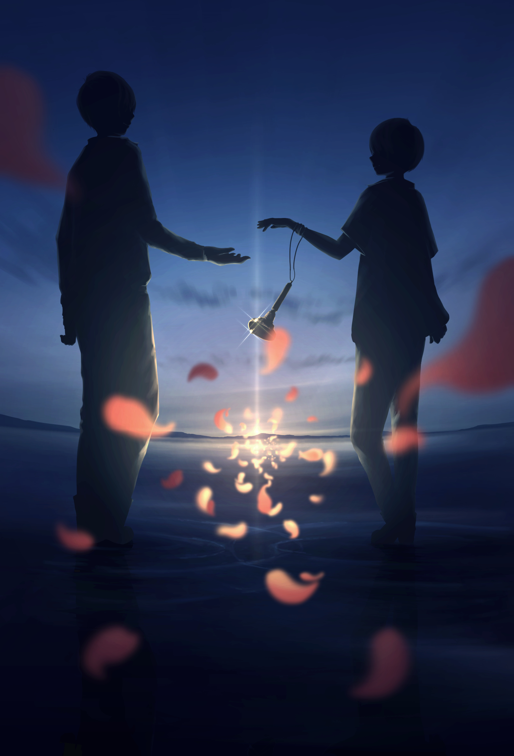 梦想 情侣恋人 动漫插画手机壁纸