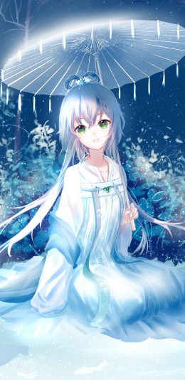 洛天依 襦裙 緑天依手机壁纸