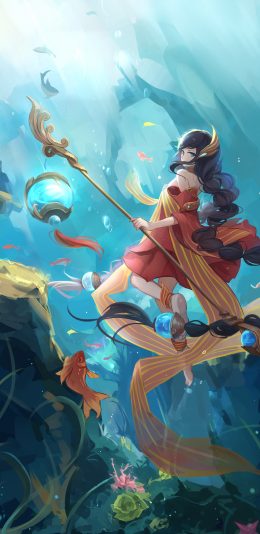 【5.9MB】碧蓝之下 王者荣耀大乔竖屏4k手机壁纸