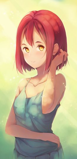 红色头发可爱少女高清3k手机壁纸