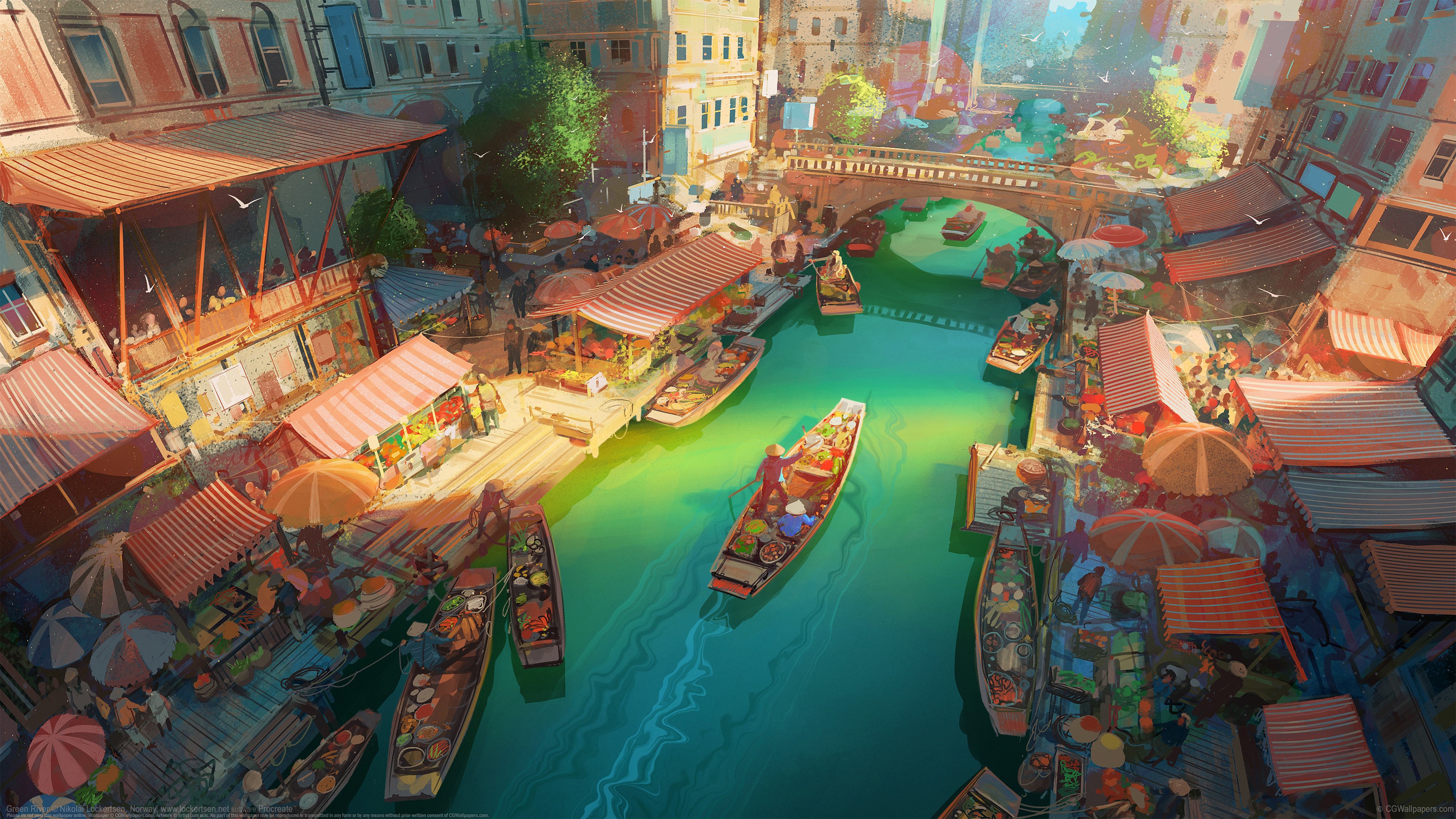 [4MB电脑/手机]绿河 by:Nikolai Lockertsen 4k壁纸