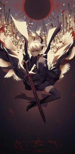 黑saber 2k手机壁纸 1440x2560